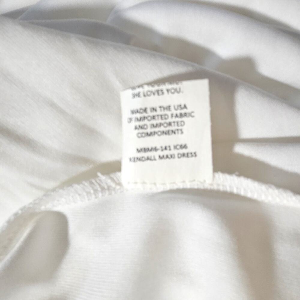NWT Show‎ Me Your Mumu Kendall Maxi Blouson Dress Sz. XS Wedding Cake Chiffon - Picture 8 of 9